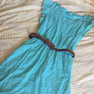 Turquoise Lace Dress